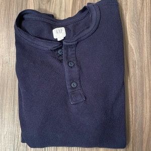Gap navy blue Henley shirt.